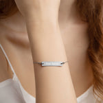 Personalized - "The Kaur" Engraved Silver Bar Chain Bracelet