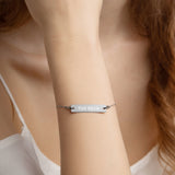 Personalized - "The Kaur" Engraved Silver Bar Chain Bracelet